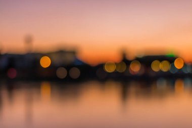 Işık Bokeh 'inin soyut şehir arkaplanı