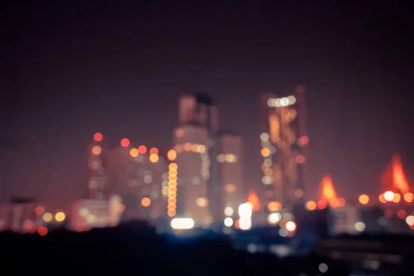 Sfondo Bokeh Vintage Con Luce Città Notte — Foto Stock