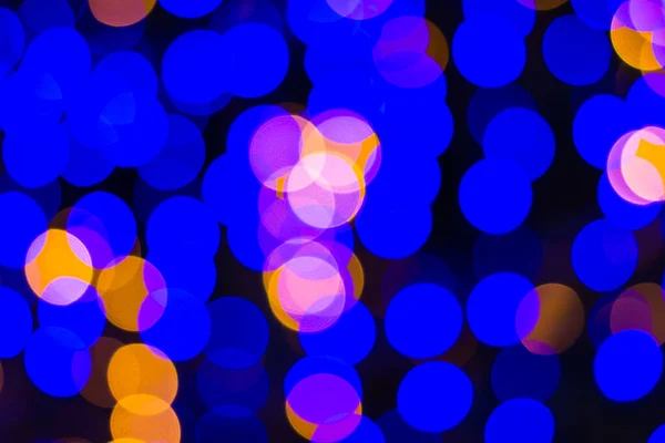 Ligths Sfocato Sfondo Albero Natale Blu — Foto Stock