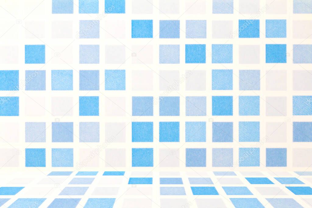 blue and white tile ceramic wall background