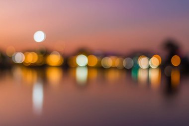 Işık Bokeh 'inin soyut şehir arkaplanı