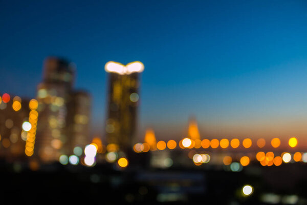 Bokeh of City at night background