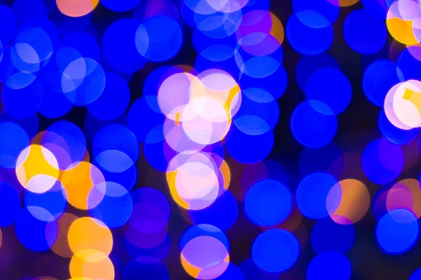 Defocused Ligths Blue Christmas Tree Background — Stock Photo, Image