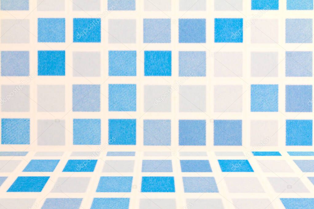 blue and white tile ceramic wall background