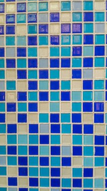 Mavi beyaz ve açık mavi cam mozaik arkaplan