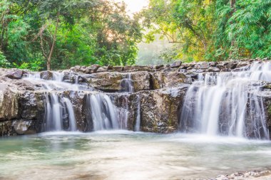 Gün batımında orman şelalesi, Doğa