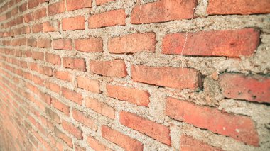 Eski turuncu eski duvar arkaplanının kenar görüntüsü