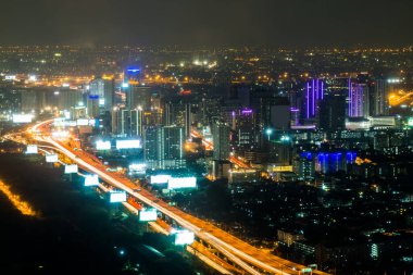 Gece Bangkok şehri, gece Tayland