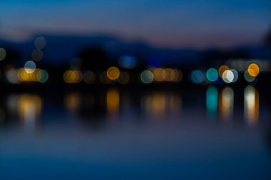 Mavi ışıklar bokeh arkaplan