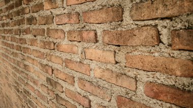 Eski turuncu eski duvar arkaplanının kenar görüntüsü