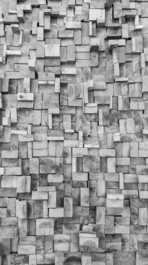 Siyah ve beyaz Eski Ahşap kare doku arkaplanı