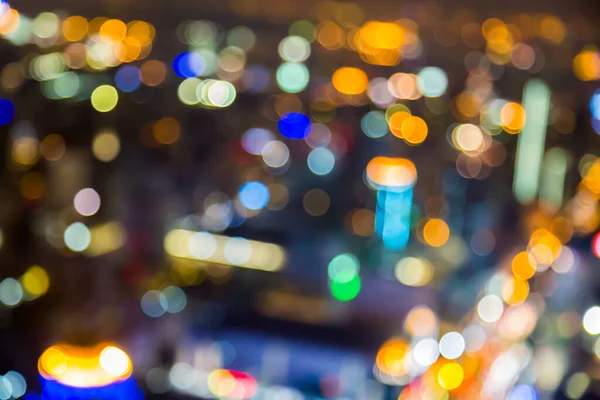 Faróis Azuis Cidade Bokeh Bangkok Thaland — Fotografia de Stock