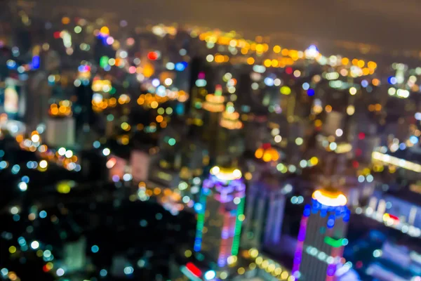 Wazige Lichten Van Bokeh Stad Bangkok Thaland — Stockfoto