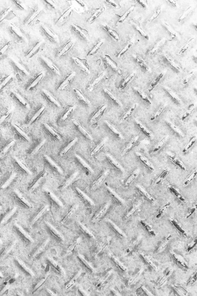 White Background Old Metal Diamond Plate Silver Color Background — Fotografia de Stock