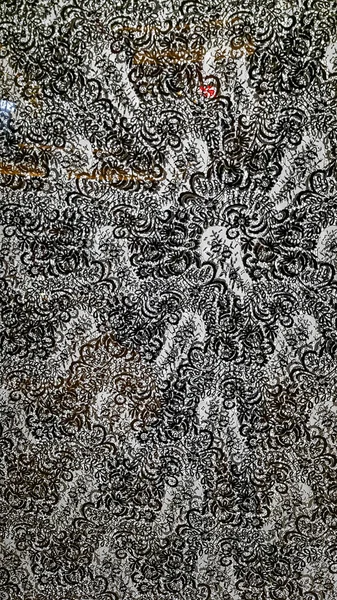 Чорно Білий Безшовний Квітковий Візерунок Текстура — стокове фото