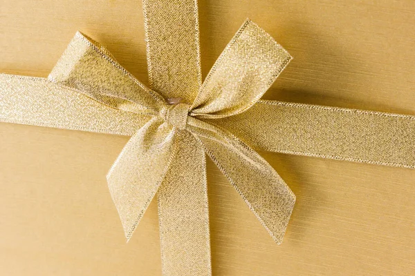 Luxe Gouden Geschenkdoos Witte Achtergrond — Stockfoto