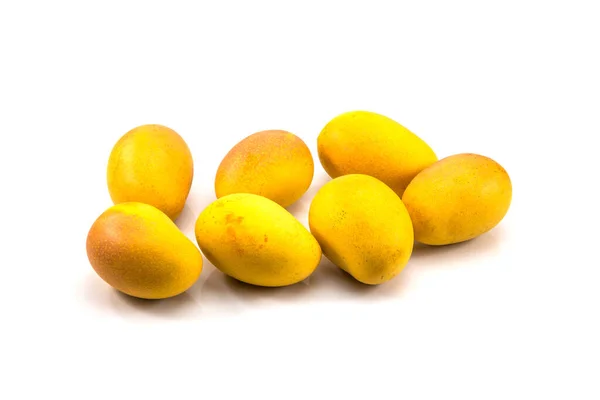 Frutto Fresco Mango Maturo Isolato Fondo Bianco — Foto Stock