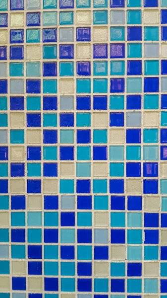 Blauw Wit Lichtblauw Glas Mozaïek Achtergrond — Stockfoto