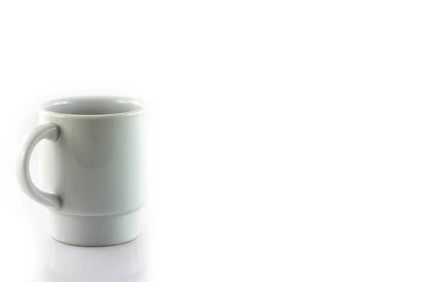 白色咖啡杯 白色背景隔离 — 图库照片