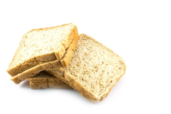 Whole Wheat Sliced Bread White Background — Stock Photo, Image