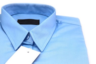 mavi gömlek beyaz arkaplanda izole edilmiş