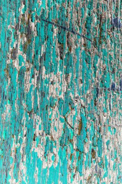 Soyut Eski mavi ve beyaz boyalı ahşap çatlak kara zemin