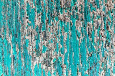 Soyut Eski mavi ve beyaz boyalı ahşap çatlak kara zemin