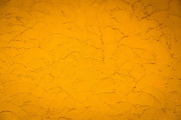 Pintado Parede Cimento Amarelo Fundo — Fotografia de Stock