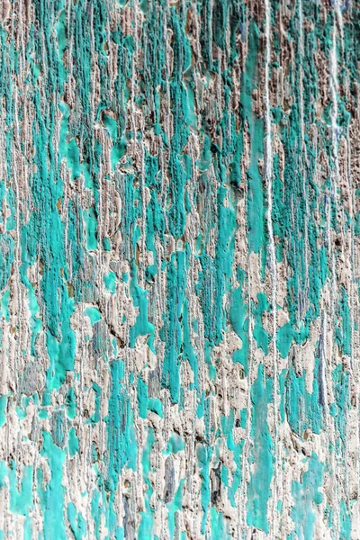 Abstrakt Alte Blau Grün Und Weiß Lackierte Hölzerne Risse Schwarzgrund — Stockfoto