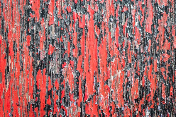 Eski Kırmızı Siyah Boyalı Tahta Çatal Kara Zemin — Stok fotoğraf