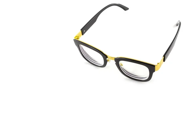 Black Gold Glasses Isolated White Background — Stock Photo, Image
