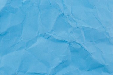 Mavi buruşmuş kağıt doku arkaplanı