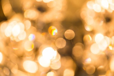 Güzel kristal avize Bokeh 'ten Bulanık Altın Bokeh