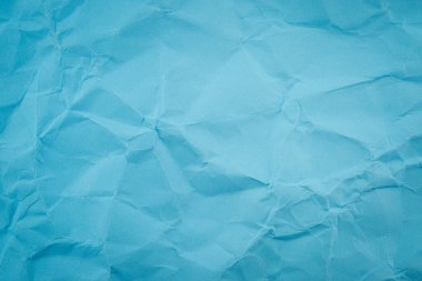 Mavi buruşmuş kağıt doku arkaplanı