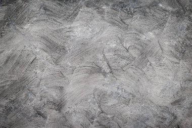 Gri fırçalı beyaz duvar beton doku arkaplanı
