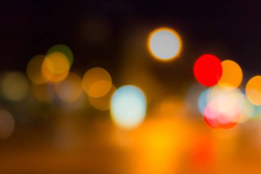 Odaklanmamış bokeh ışıkları arkaplanının rengi
