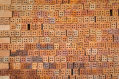 Duvar kağıdı ve arkaplan için kırmızı tuğla blok