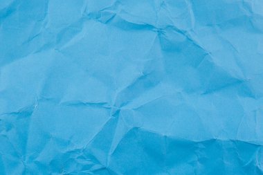 Mavi buruşmuş kağıt doku arkaplanı
