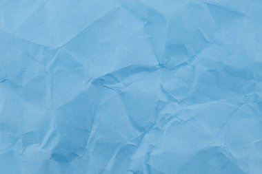 Mavi buruşmuş kağıt doku arkaplanı