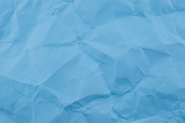 Mavi buruşmuş kağıt doku arkaplanı