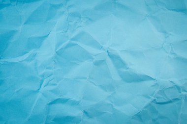 Mavi buruşmuş kağıt doku arkaplanı