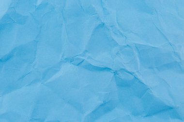 Mavi buruşmuş kağıt doku arkaplanı