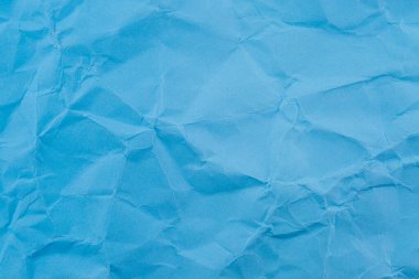 Mavi buruşmuş kağıt doku arkaplanı