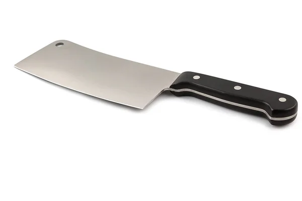 Cuchillo Acero Inoxidable Para Cortar Aislado Sobre Fondo Blanco — Foto de Stock