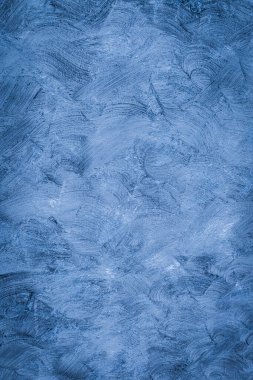 Mavi ve Gri Fırçalanmış beyaz beton duvar dokusu arkaplanı