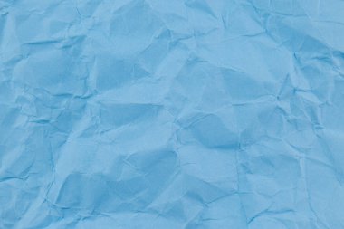 Mavi buruşmuş kağıt doku arkaplanı