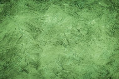 Yeşil ve Gri Fırçalanmış beyaz beton duvar dokusu arkaplanı