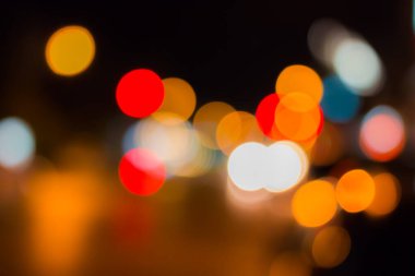 Odaklanmamış bokeh ışıkları arkaplanının rengi