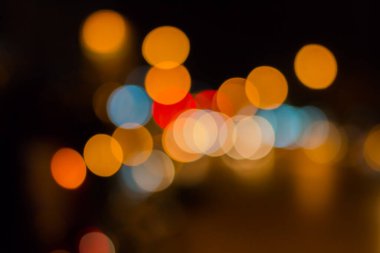 Odaklanmamış bokeh ışıkları arkaplanının rengi
