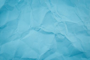 Mavi buruşmuş kağıt doku arkaplanı